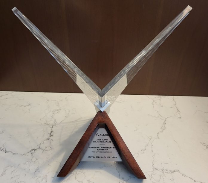 Solvay Named Runner-Up in ‘Future of Lightweighting’ of the 2023 Altair Enlighten Award.